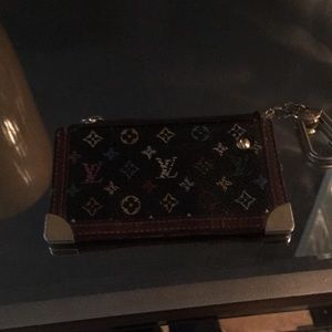Louis Vuitton Black Multicolor Key Purse