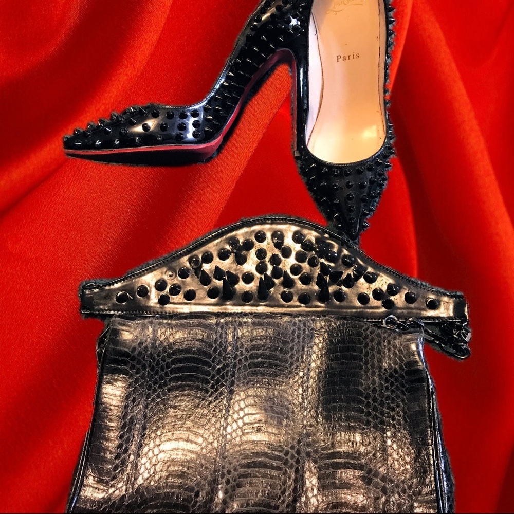 Authentic Snake Christian Louboutin Spike bag