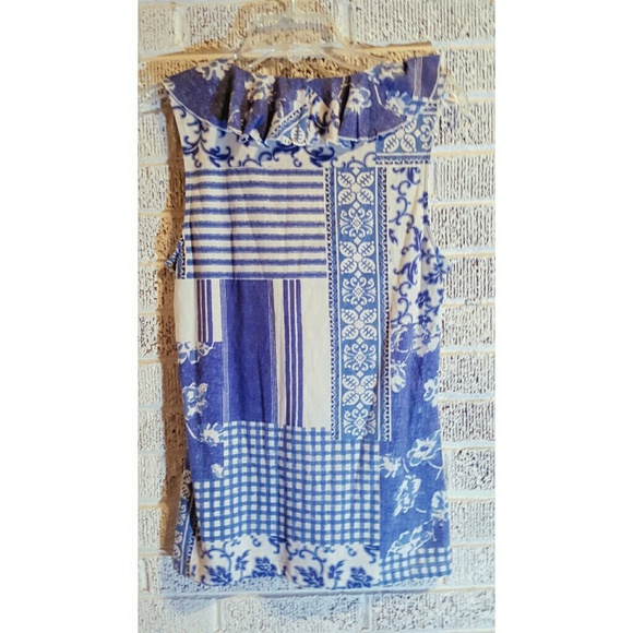 LRL Ralph Lauren Sleeveless Top Blue White NWT - Picture 5 of 6