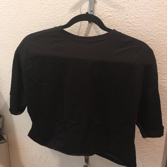 Zara black t shirt with gem detail on front NWT - Picture 6 of 6