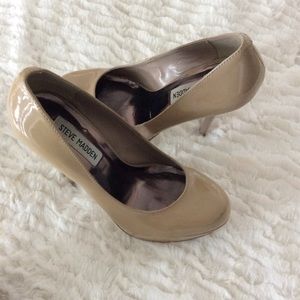 Nude//tan platform heels