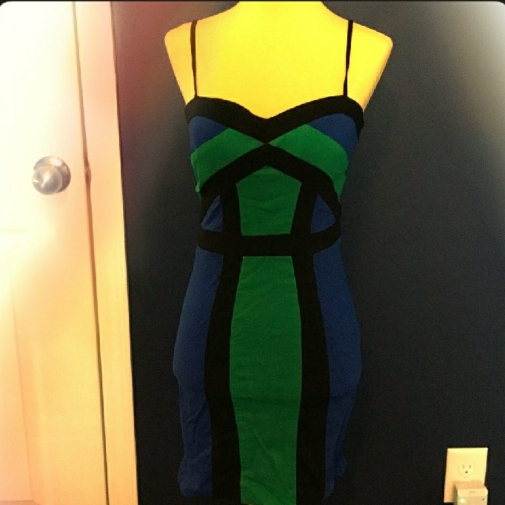 Colorblock bodycon dress
