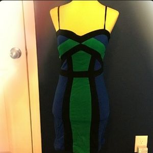 Colorblock bodycon dress