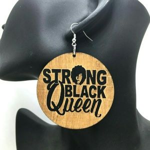 Strong Black Queen Earrings