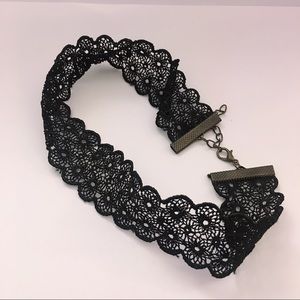 Black embroidery chocker