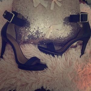 Calvin Klein black strap heels