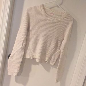 Xhilaration crop sweater w zip