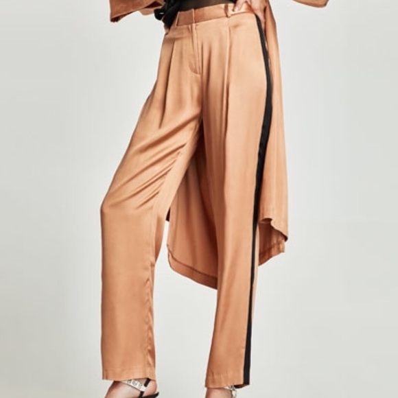 Zara Pants - Satin trouser with side strip