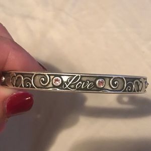 Alex and Ani silver LOVE cuff