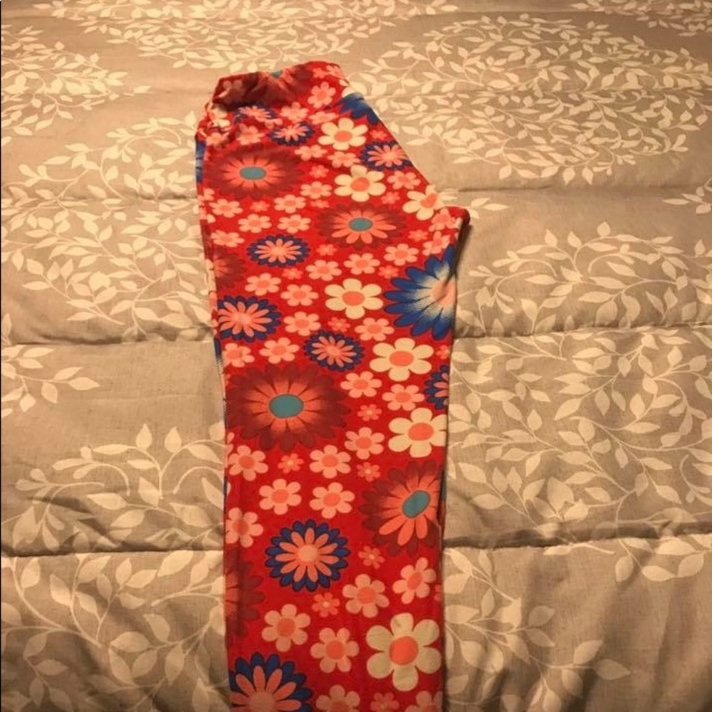 LaluRoe Floral OS Leggings.