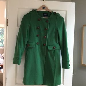 Lands' End wool coat in stunning green shade