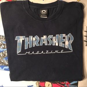 Vintage THRASHER t shirt plaid rare