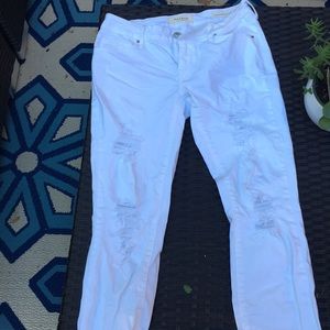 White ripped skinny jeans