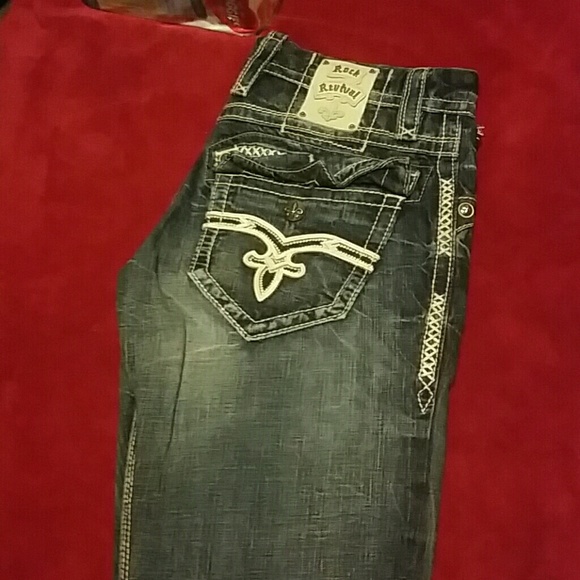 Men's Rock Rivivel jeans - Picture 1 of 2