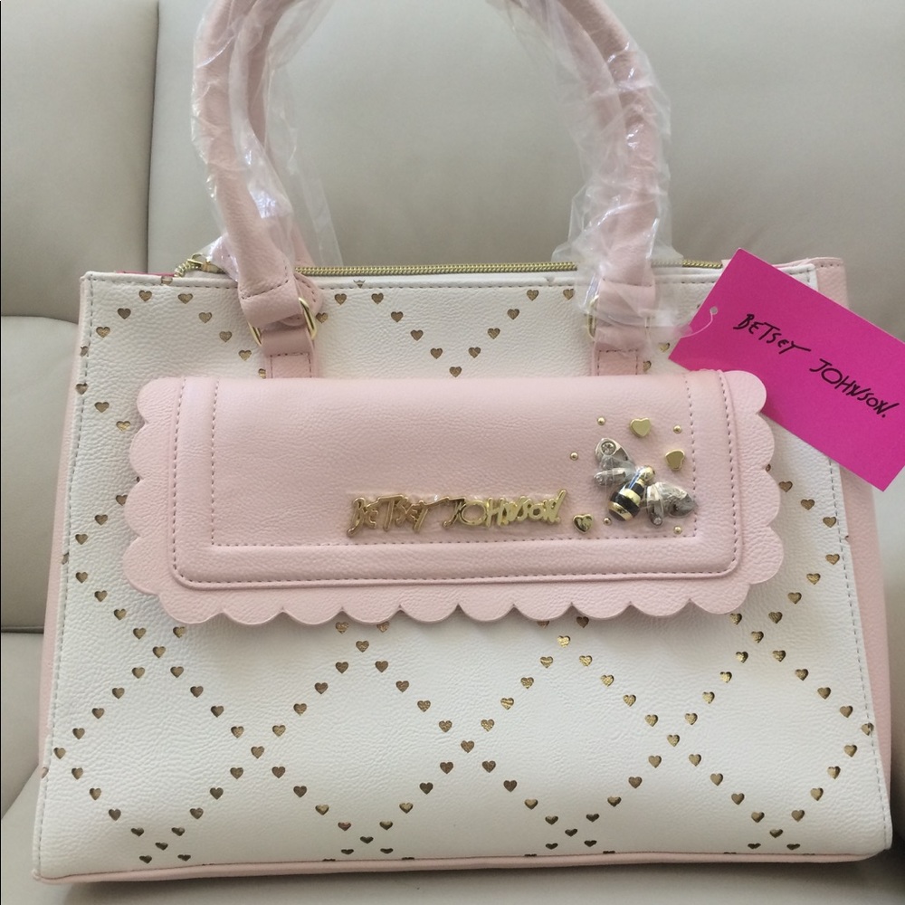 betsey johnson laser cut satchel
