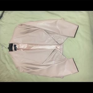 Forever 21 dusty / pale pink faux leather jacket