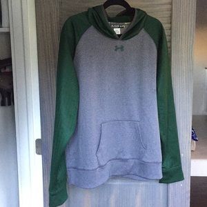 Grey and green Under Armour Hoodie