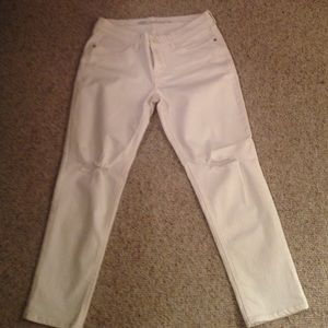 Old Navy white boyfriend skinny jeans, 6