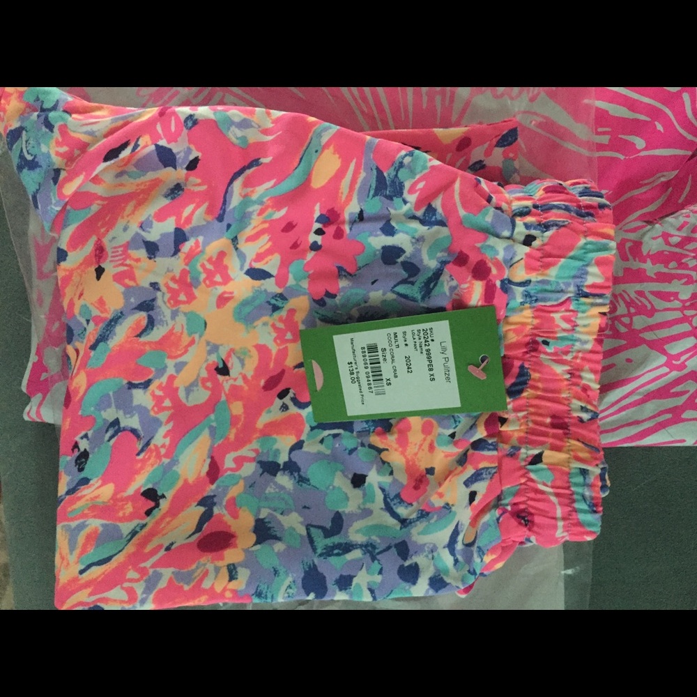 Lilly Pulitzer Lola Pull-On Pant Coco Coral Crab