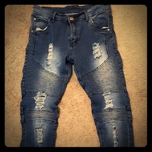 Stretch Distressed Denim