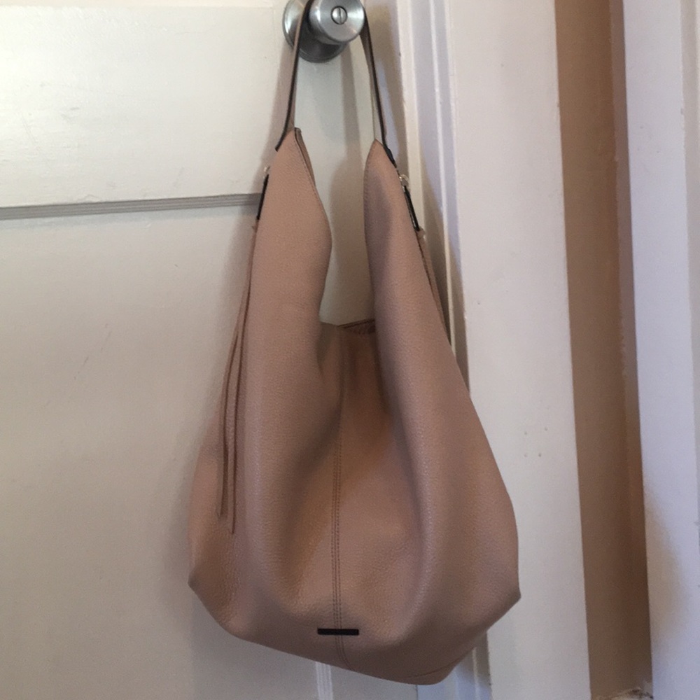 Rebecca Minkoff Bryn Double Zip Hobo Bag in Nude