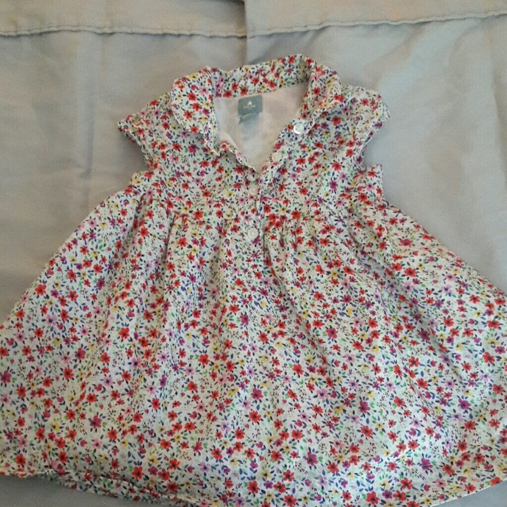 Worn once! Flowered Gap 12-18 month dress!