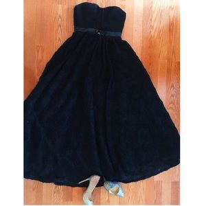 Adrianna Papell black petal gown