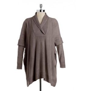 RD Style Poncho Sweater Light Brown/Grey - SzXS/S