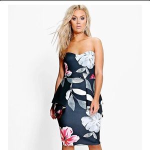 Plus Sinead Floral Peplum