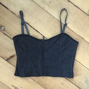 Aritzia Talula Crop Top Lace Bustier