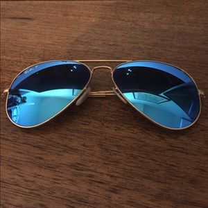 Ray-Ban Polarized Blue Aviators