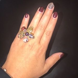 Coach jewel flower ring
