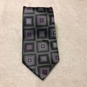 Black & purple Crazy Horse by Claiborne neck tie.