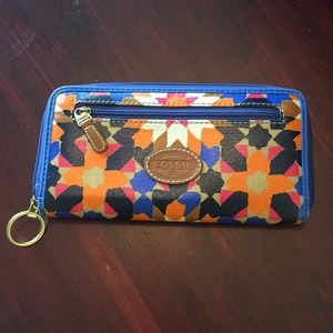 Multicolored Fossil Wallet