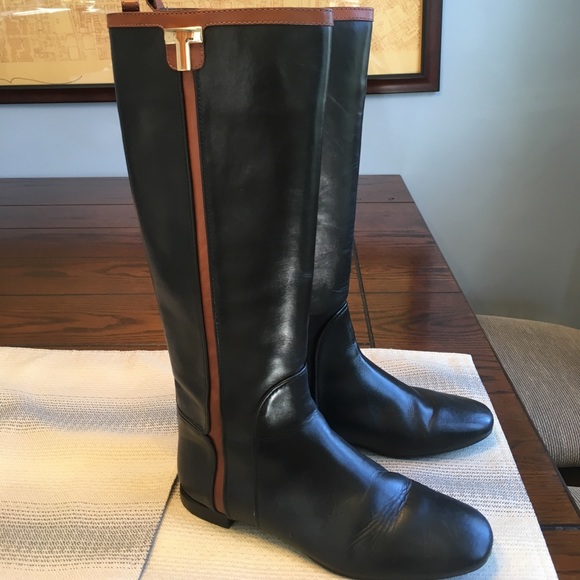Tory Burch Shoes - Tory Burch Erica leather riding boot equestrian