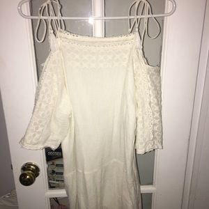 Zara tie off the shoulder dress