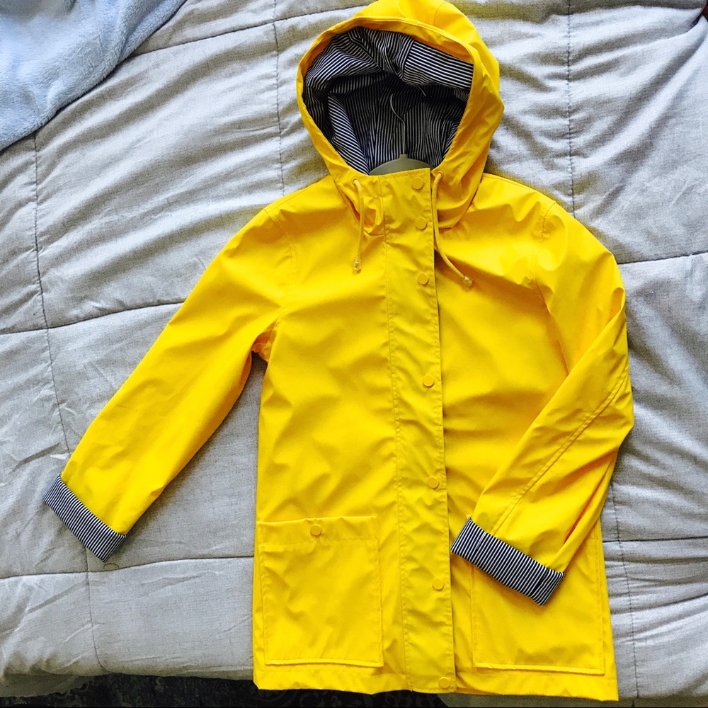 Topshop classic yellow rain coat
