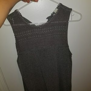 Gray lace tank top