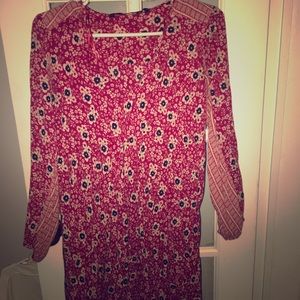 Long sleeve shift dress