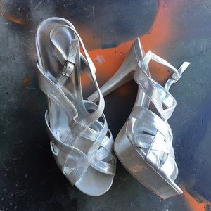 Silver Platform Heels