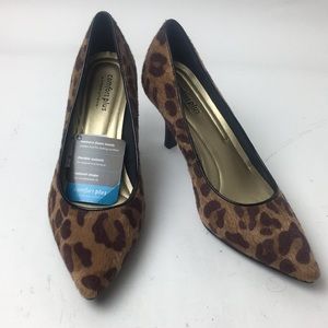 BRAND NEW Cheetah Print Heels with comfort insole!
