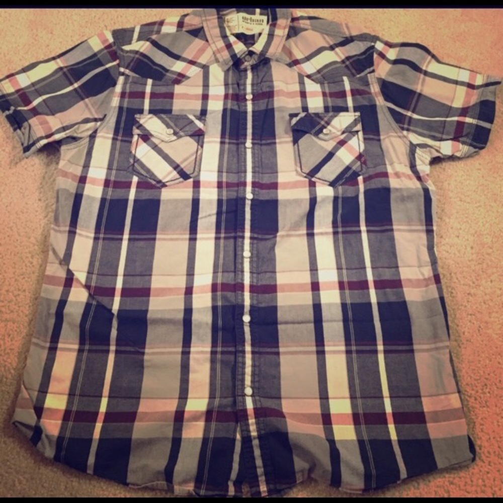 Pearl snap shirt youth XL
