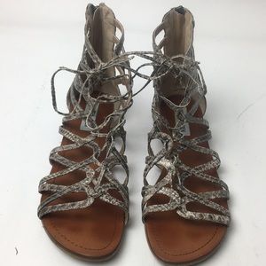 Steve Madden Snake Print Zip Up Sandals!!