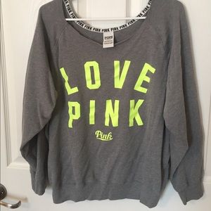VS PINK Off the Shoulder hoodie