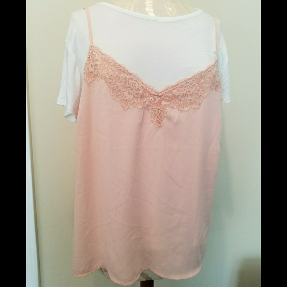 Soft tee with cami NWT