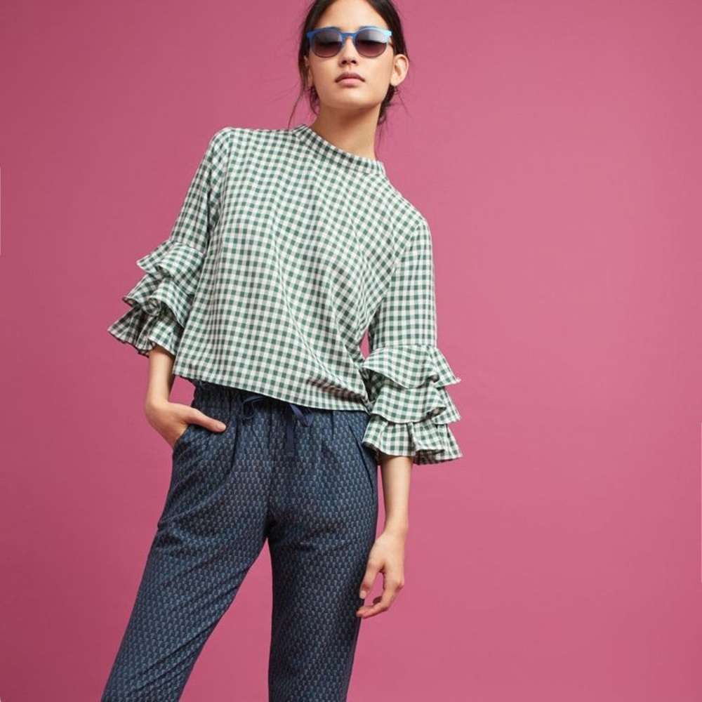 NWT Ruffled Gingham Tpp