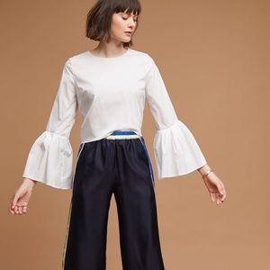 NWT Poplin Bell Sleeve Blouse