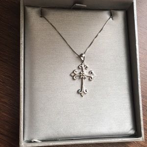 Final SALE!!!! Silver and Diamond Cross