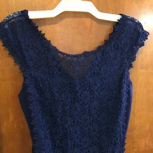 Express Navy Dress Top