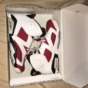 Jordan 6's Carmine - 100% Authentic